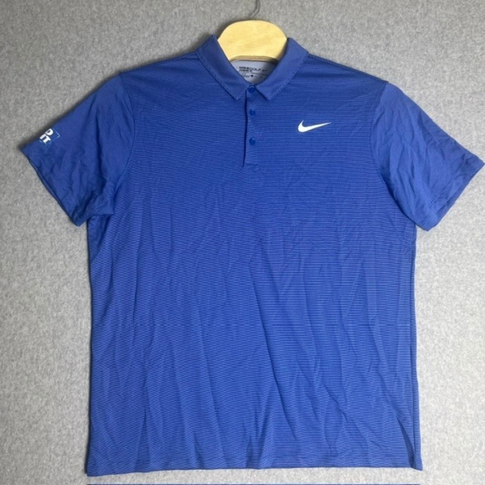 Nike Golf‎ Men's Blue Dri-FIT Bud Light Logo Polo Shirt Size XL